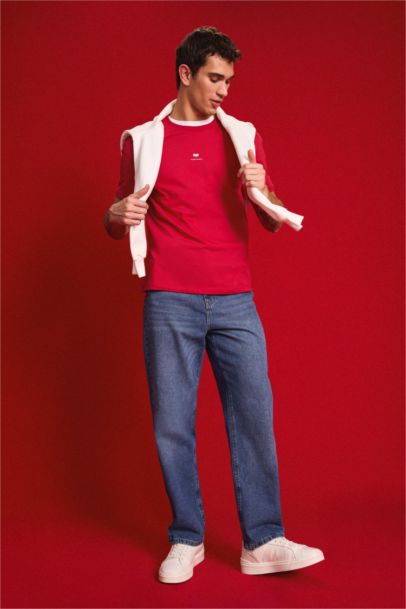 تيشيرت نص ردن قصة عادية بياخة مستديرة