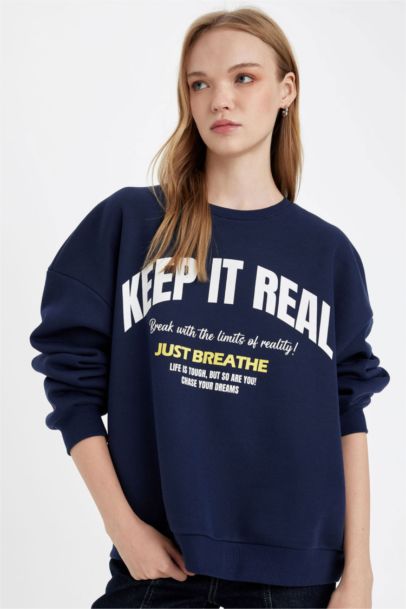 Sweat-Shirt Oversize à manches longues