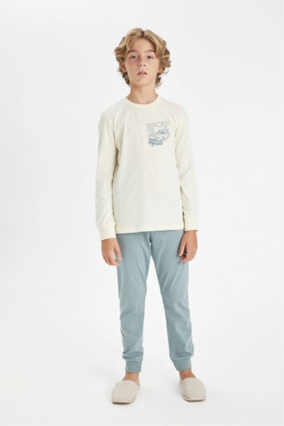 طقم بيجاما اولادي بيج قصة عادية - قطعتين