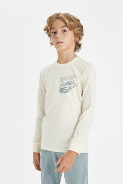 طقم بيجاما اولادي بيج قصة عادية - قطعتين