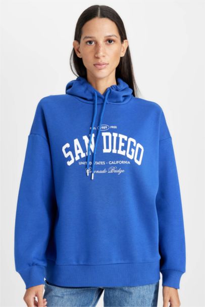 Sweat à capuche Oversize imprimé