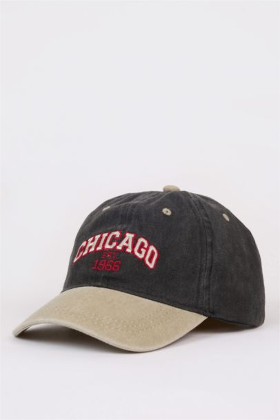 Boy Embroidered Cotton Denim Cap