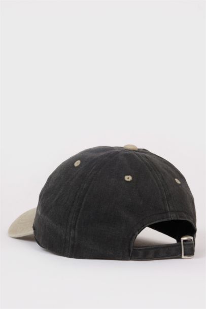 Boy Embroidered Cotton Denim Cap