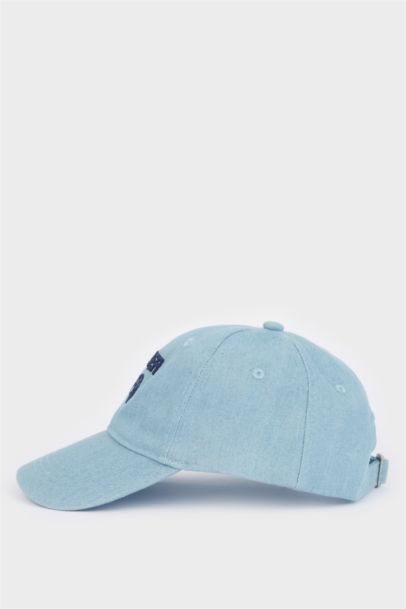 Boy Embroidered Cotton Denim Cap