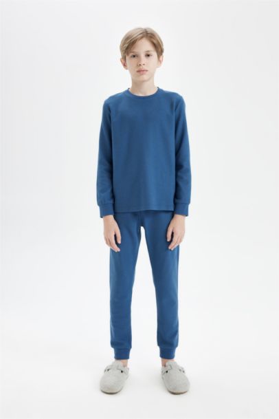 Boy Waffle 2 Piece Pajama Set