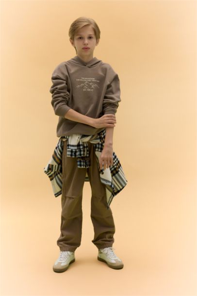 Boy Oversize Fit Printed Hoodie