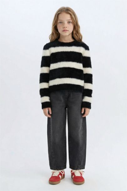 Girl Barrel Fit Ankle Boy Wide Leg Jeans