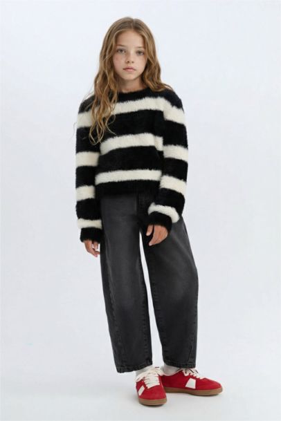 Girl Barrel Fit Ankle Boy Wide Leg Jeans