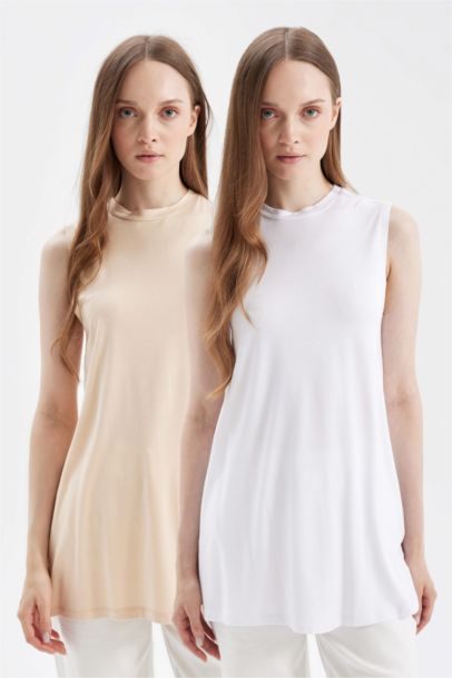 Lot de 2 T-shirts basiques sans manches Coupe régulière