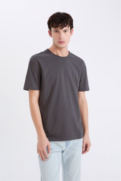 Regular Fit Crew Neck Heavy Fabric T-Shirt