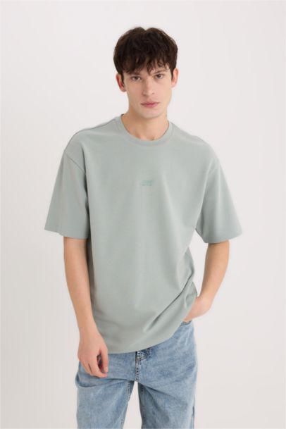 تيشيرت نص كم تقيل اوفر سايز مطبوع