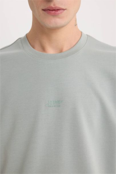 تيشيرت نص كم تقيل اوفر سايز مطبوع