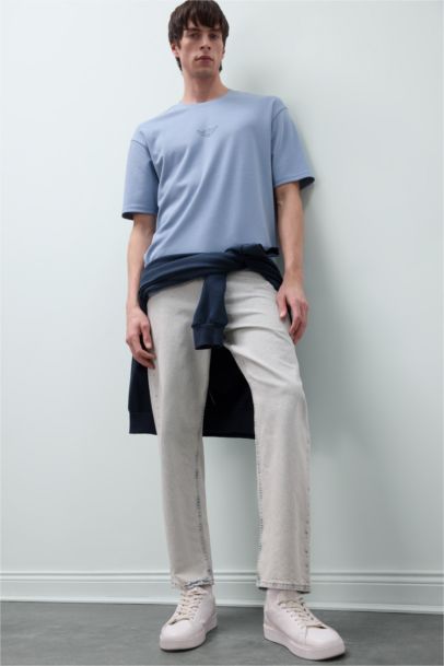 تيشيرت نص كم تقيل اوفر سايز مطبوع