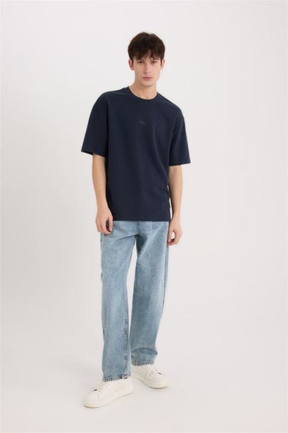 تيشيرت نص كم تقيل اوفر سايز مطبوع