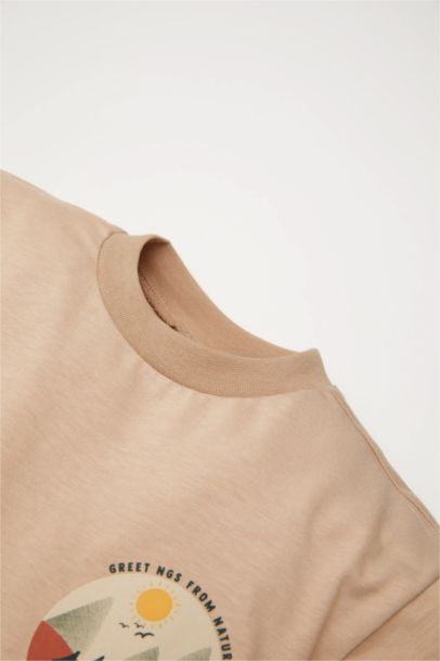 T-Shirt à Manches Longues à imprimé Nature et Col Rond pour BéBé Garçon