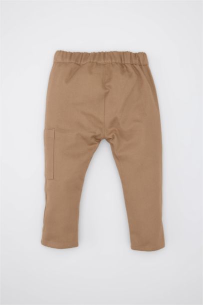 Pantalon en Gabardine avec étiquette tissée et taille élastique pour Bébé Garçon