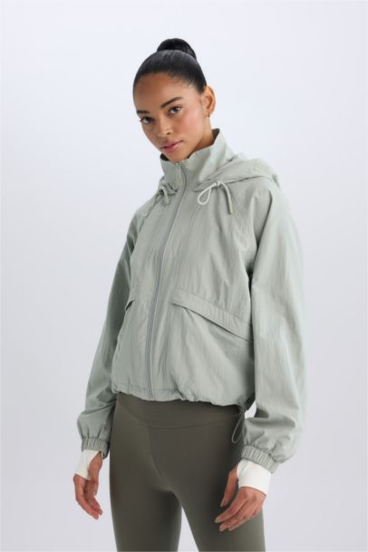 Hooded Zippered Thin Waterproof Jacket
