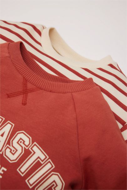 Lot de 2 Sweatshirts imprimés à Col rond et Coupe régulière pour Bébé Garçon