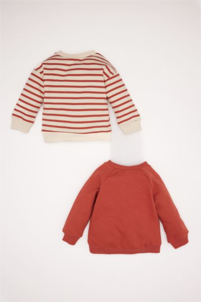 Lot de 2 Sweatshirts imprimés à Col rond et Coupe régulière pour Bébé Garçon