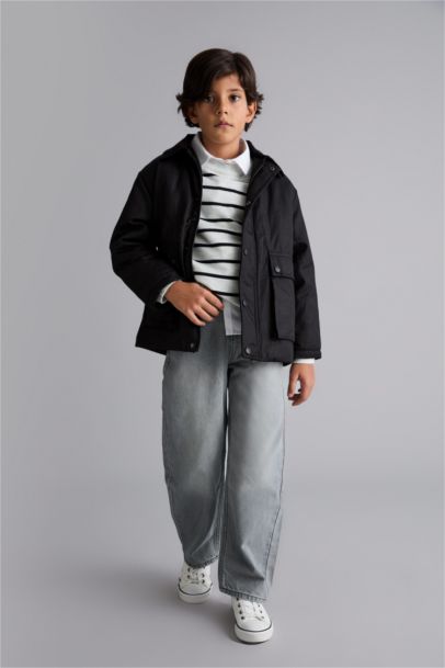 Boy Polo Collar Jacket