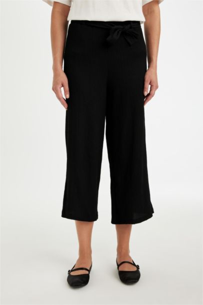 Regular Fit Crepe Trousers