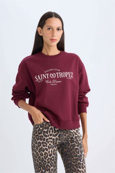 Regular Fit Printed Long Sleeve Sweatshirt
