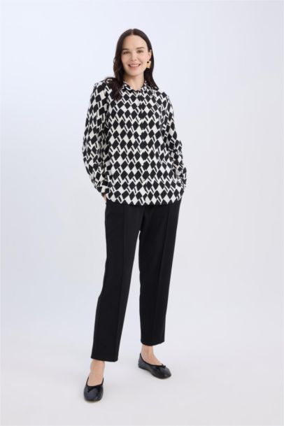 سروال كريب كاروت فيت بجيب