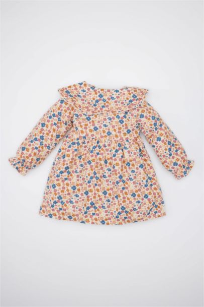 Baby Girl Long Sleeve Ruffle Floral Dress