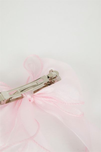 كلبس شعر زهري بشكل فيونكة