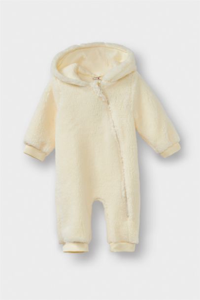Plush Regular Fit Hooded Jumpsuit