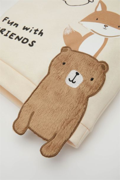 Baby Boy Printed Thick Sweatshirt Bottom 2 Piece Set