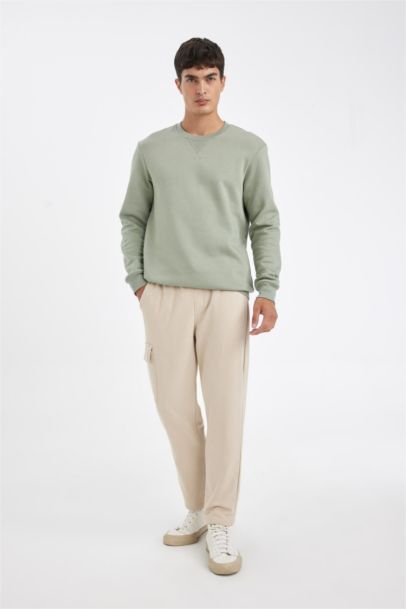 Eşofman Altı Slim Fit Dar Kesim Kargo Cep Düz Paça