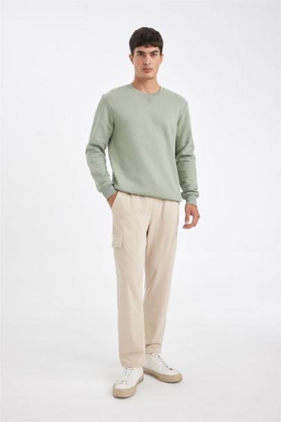 Eşofman Altı Slim Fit Dar Kesim Kargo Cep Düz Paça