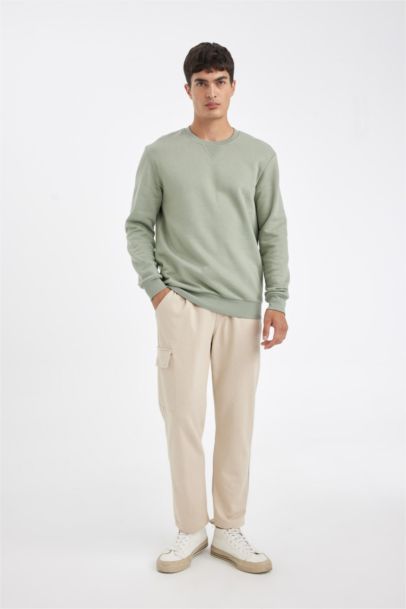 Eşofman Altı Slim Fit Dar Kesim Kargo Cep Düz Paça