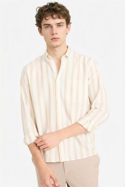 Рубашка в полоску из 100% хлопка