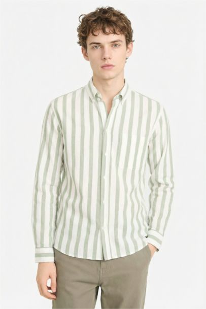 Рубашка в полоску из 100% хлопка