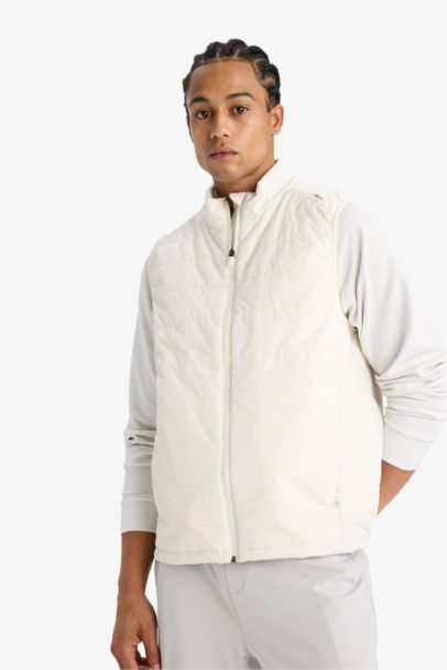 Su İtici Rüzgar Geçirmez Regular Fit Fermuarlı Cepli Yelek