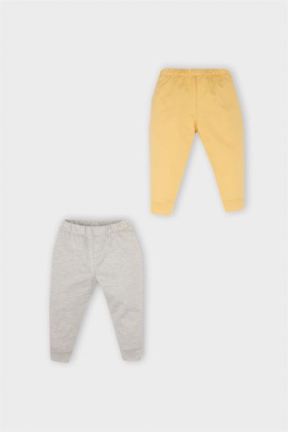 Beli Lastikli Basic Düz 2'li Eşofman Altı Erkek Bebek