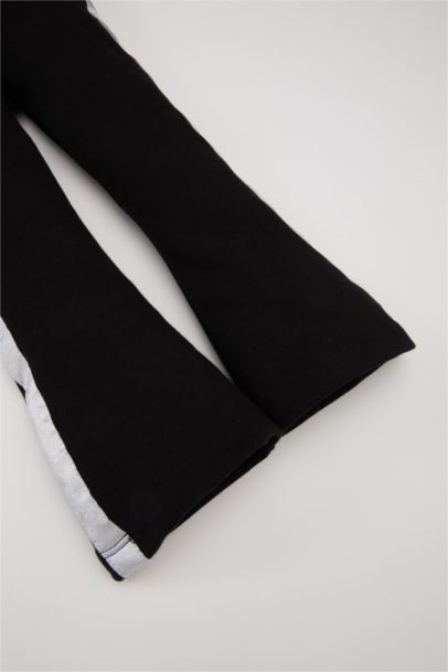 سروال ضيق برجل واسع بساق مطاطي