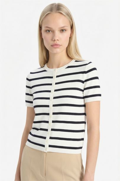 كارديجان تريكو قصة عادية برقبة مستديرة