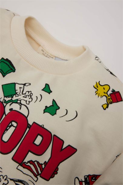 Ensemble Sweatshirt à col rond avec imprimé Snoopy et Jogging pour bébé garçon