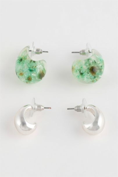 Woman 2 Piece Drop Earrings