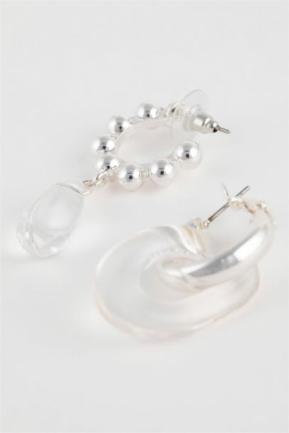 Woman 3 Piece Silver Earrings