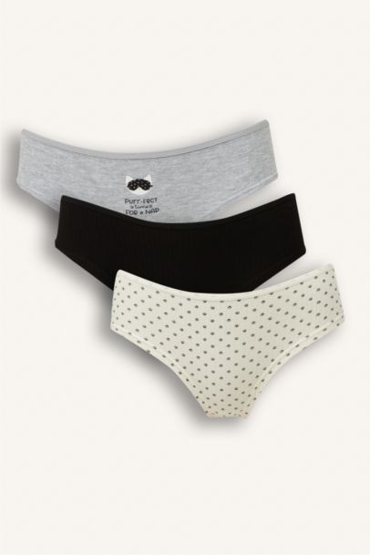 Fall in Love 3 Piece Ribbed Hipster Panties