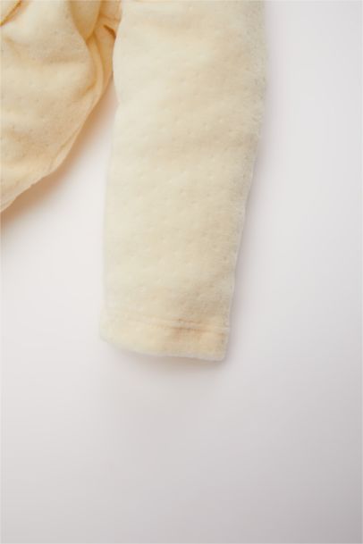 Yılbaşı Temalı Uzun Kollu Çıtçıtlı Kadife Tulum Erkek Bebek Yenidoğan