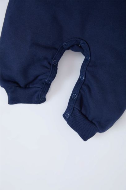 Erkek Bebek Yenidoğan Yılbaşı Temalı Uzun Kollu Tulum