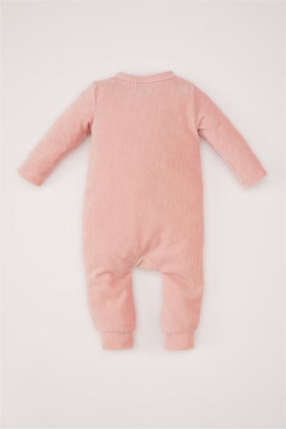 Combinaison en velours à manches longues pour bébé fille