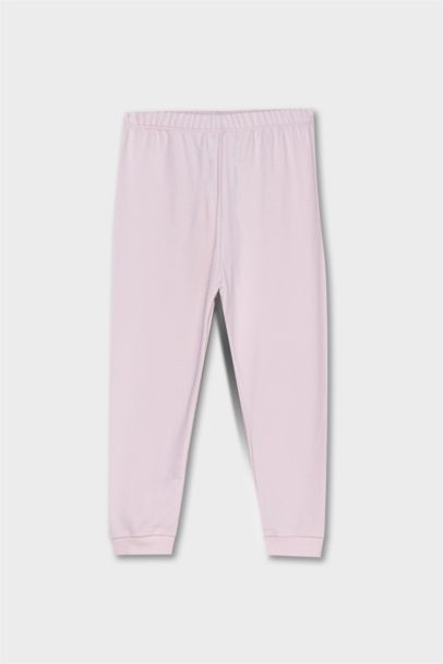 طقم بيجاما بيبي بناتي بطبعة باليه قصة عادية - قطعتين