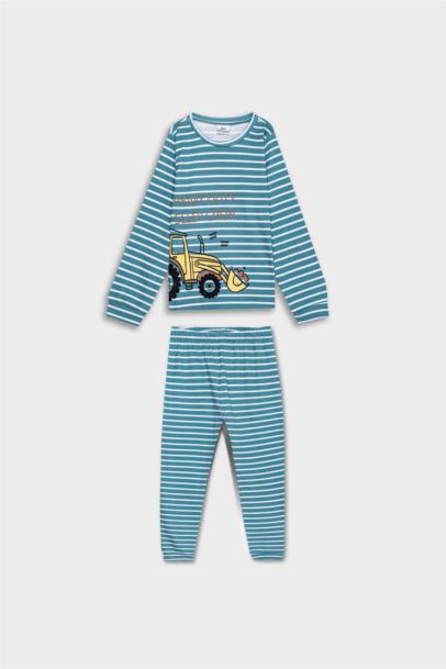 طقم بيجاما بيبي اولادي قصة عادية بطبعة عربية - قطعتين