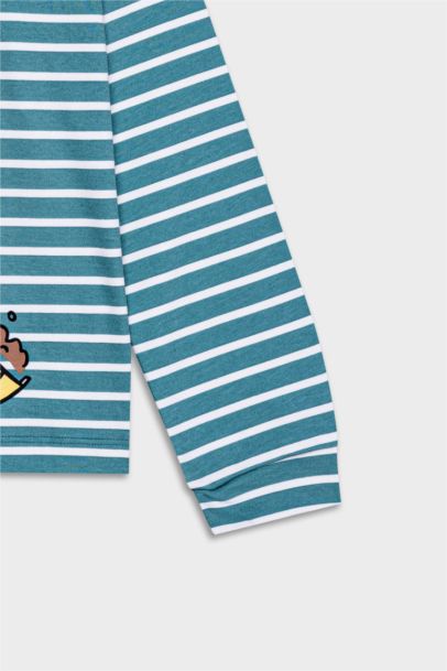 طقم بيجاما بيبي اولادي قصة عادية بطبعة عربية - قطعتين